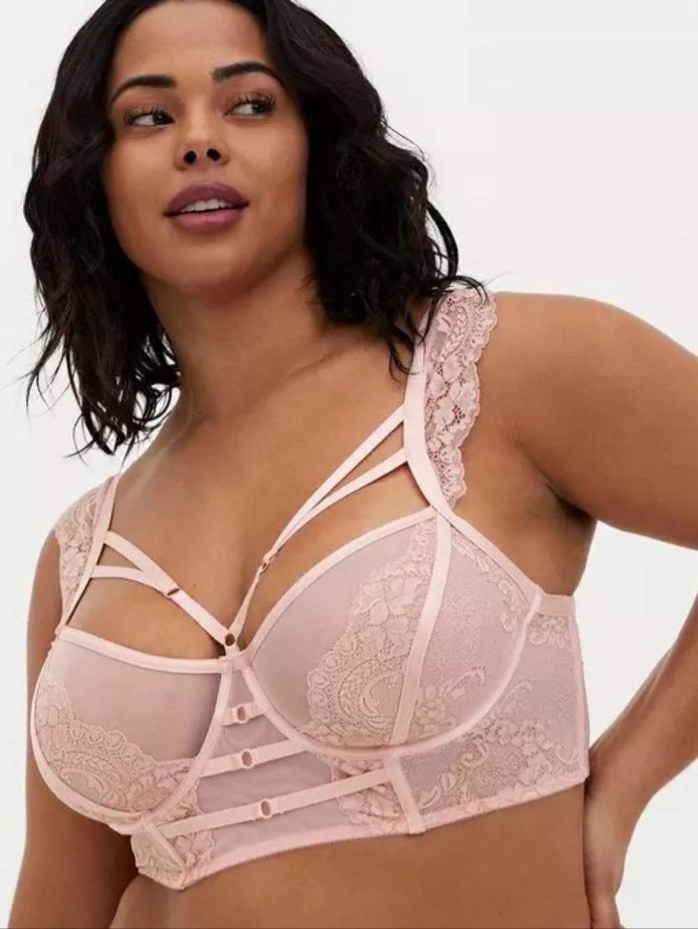 TORRID 5X Strappy Lurex Lace Underwire Bra Bralette